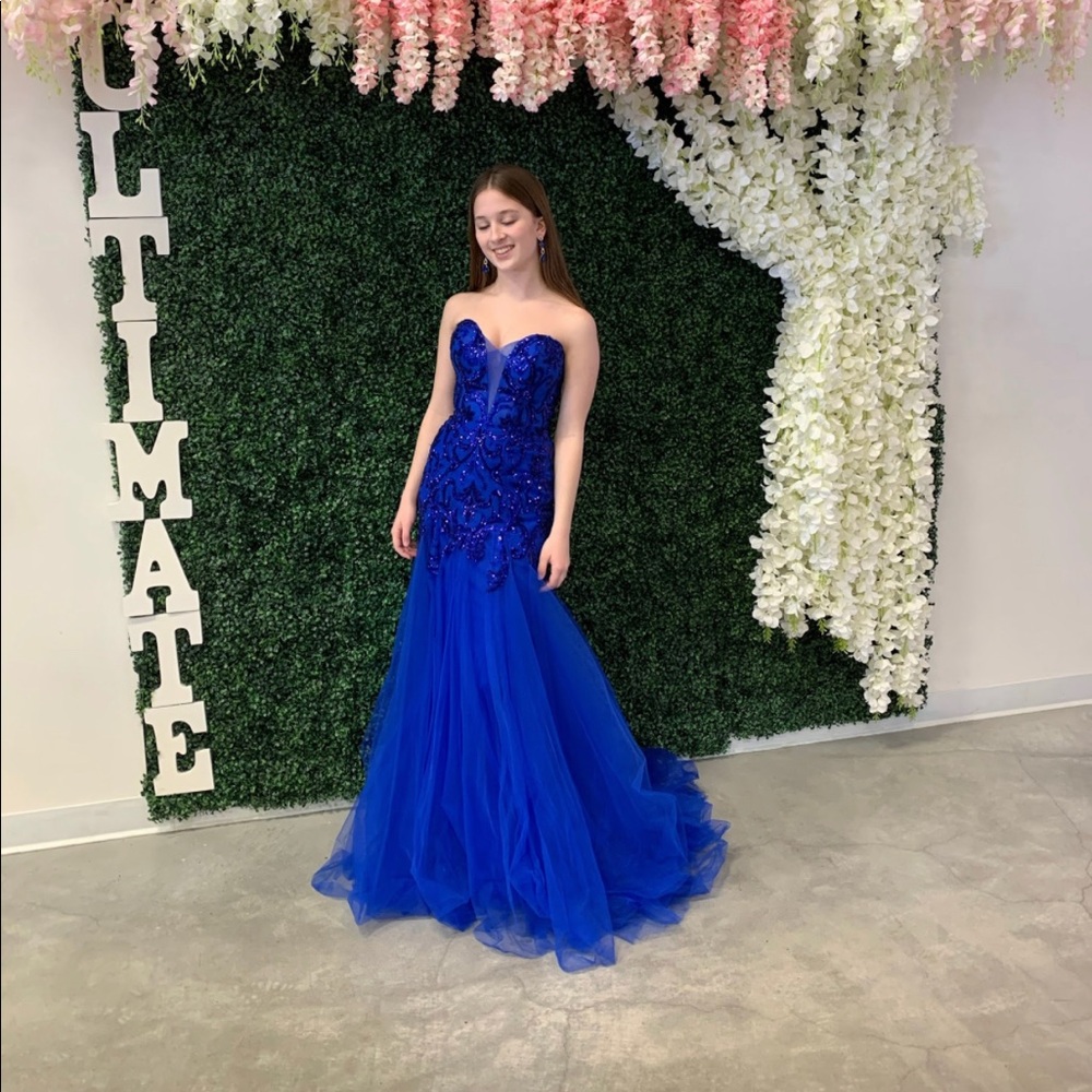 Royal blue prom dress